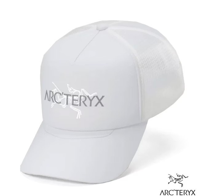 【ARCTERYX 始祖鳥】Bird Word Trucker棒球網帽.弧形卡車帽/X000009488 沈靜灰/絹絲白✿30E010
